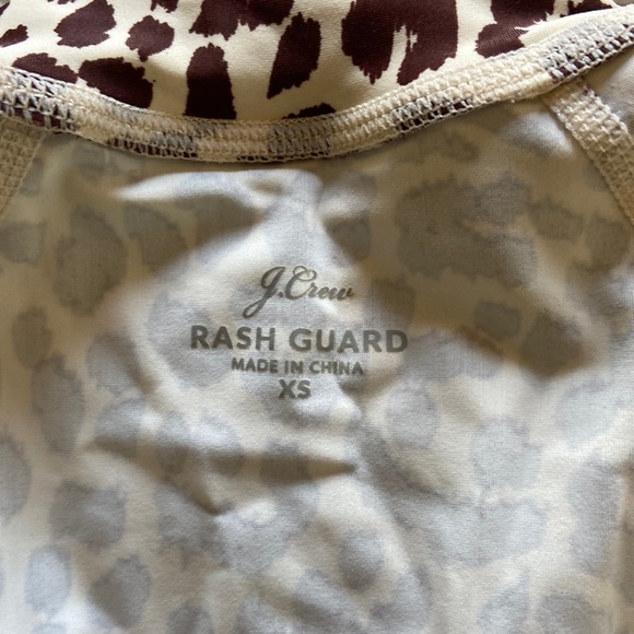 J. Crew leopard print rash guard, XS. NWOT - Picture 2 of 4